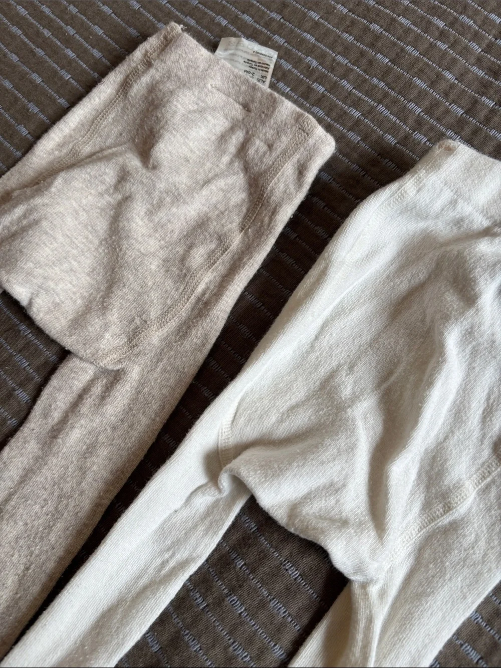 Set of 2 H&M Tights White Beige 3-6 Mo